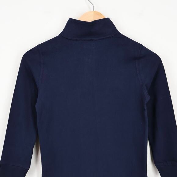 NWT J.Crew Crewcuts Boys' Sueded Half Zip Popover Sweatshirt Navy Blue S (6-7) - Picture 4 of 9